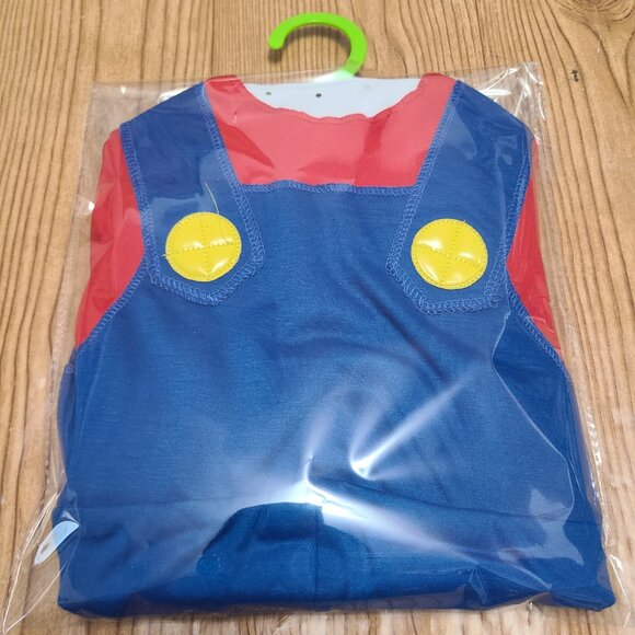 Super Mario coverall Halloween Costume Size 2T toddler (NEW) - Picture 7 of 8